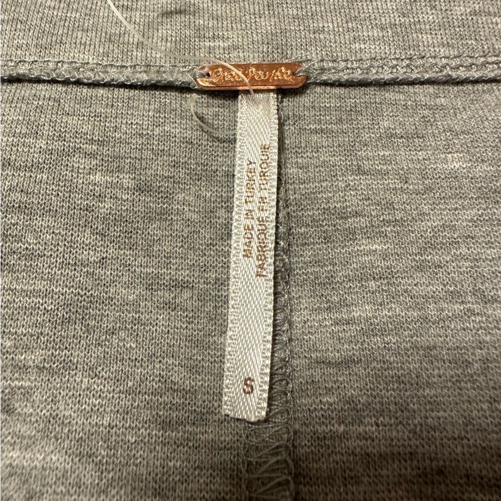 Free People Dove Gray Looking Back Lace Up Long Sleeve Top - Picture 10 of 16